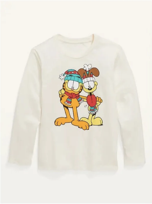 OLD NAVY dětské tričko s dlouhým rukávem Garfield a Odie